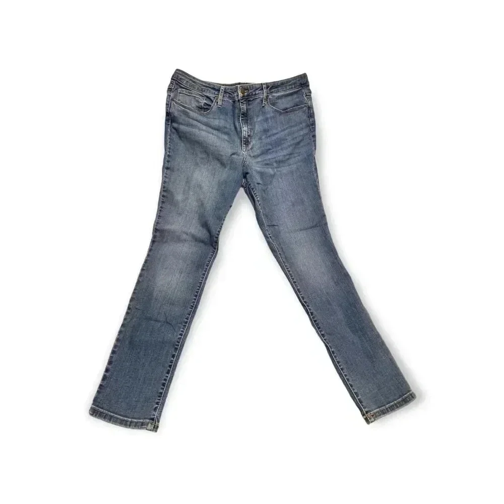 Universal Thread Womens Blue High Rise Skinny Jeans Plus Sz 18/34R Classic Basic